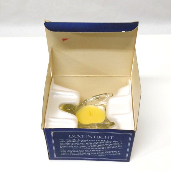 Avon Dove In Flight Meadow Morn Fragrance Candlelette Vintage Late 1970s New Old - Picture 3 of 8